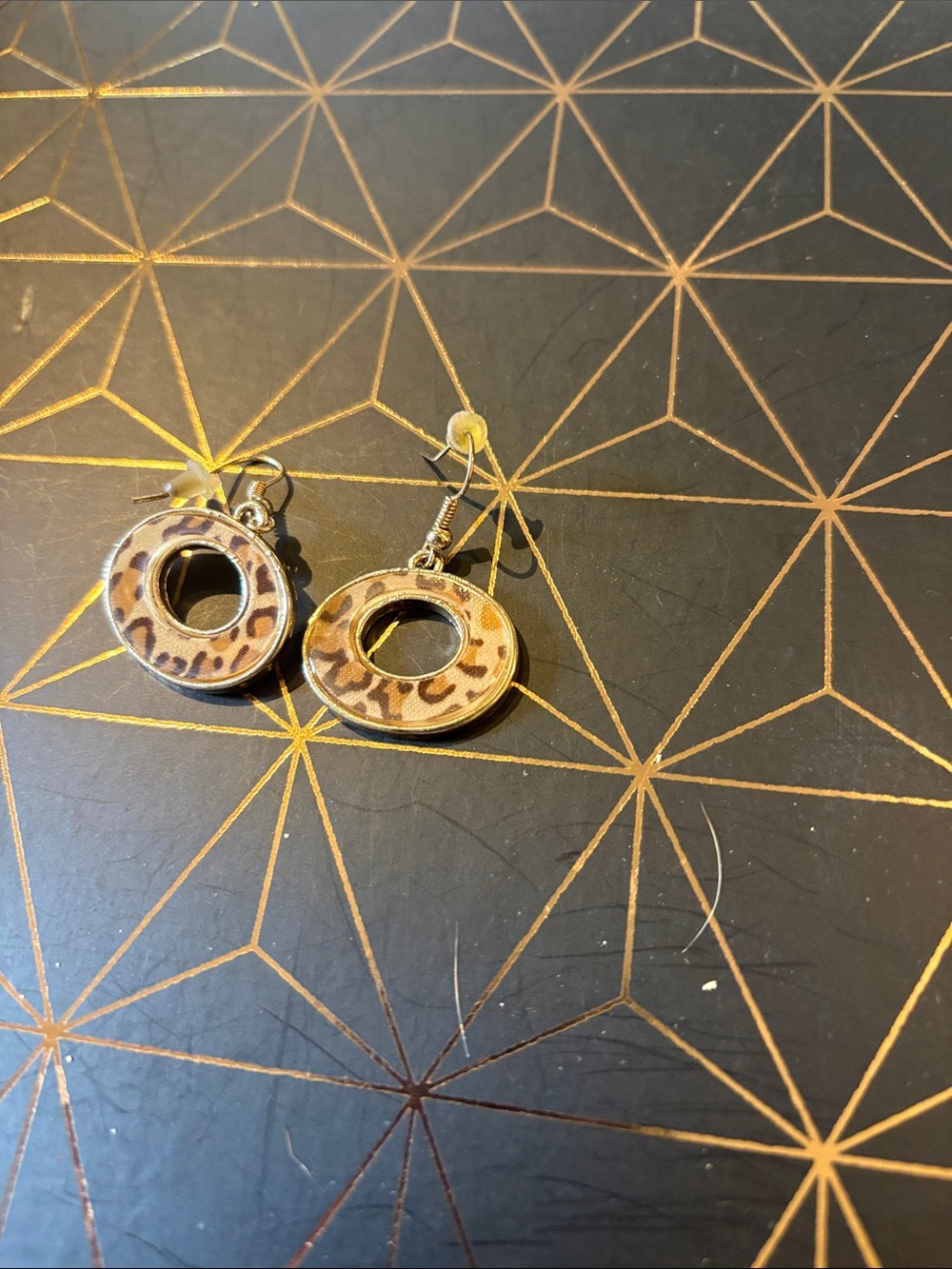 Leopard printed earrings
